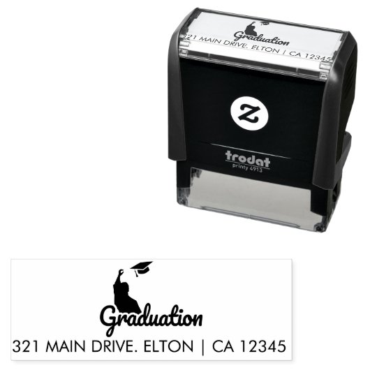 Afstuderen retouradres Zelfinkkend stempel (In situ)