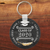 Afstuderen Retro Chalkboard op maat Sleutelhanger (Voorkant)