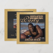 Afstuderen  retro filter foto elegant mannen kaart (Voorkant / Achterkant)