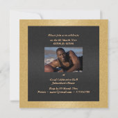 Afstuderen  retro filter foto elegant mannen kaart (Achterkant)