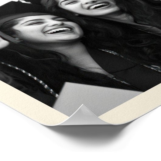 Afstuderen Retro Ribbon Klasse van 2025 SCHOOL Fot Poster (Hoek)