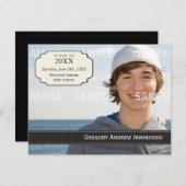 Afstuderen Ribbon Uitnodiging (Voorkant / Achterkant)