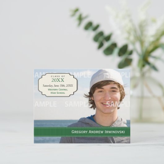 Afstuderen Ribbon Uitnodiging (Staand voorkant)