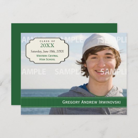 Afstuderen Ribbon Uitnodiging (Voorkant / Achterkant)