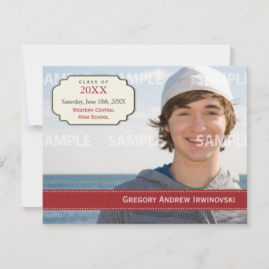 Afstuderen Ribbon Uitnodiging (Voorkant)