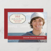 Afstuderen Ribbon Uitnodiging (Voorkant / Achterkant)