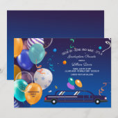 Afstuderen rijden door parade uitnodiging (Voorkant / Achterkant)