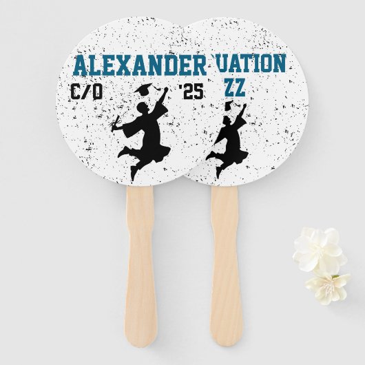 Afstuderen Rizz Handwaaier (Voorkant en achterkant)