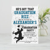 Afstuderen Rizz Party Invitation Kaart (Staand voorkant)