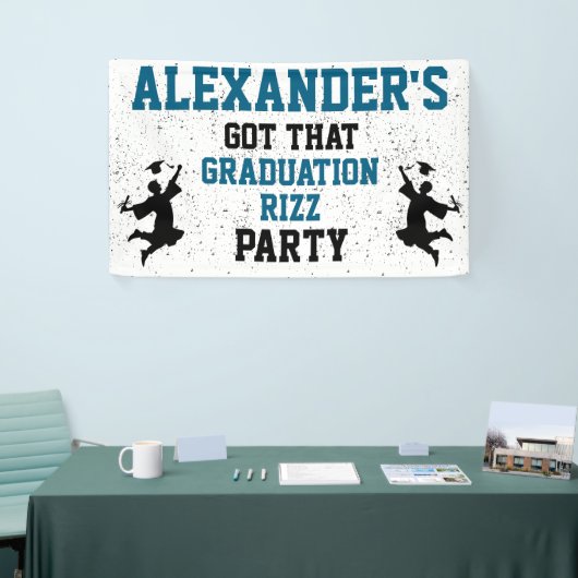 Afstuderen Rizz Party Spandoek (Beurs)