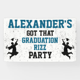 Afstuderen Rizz Party Spandoek