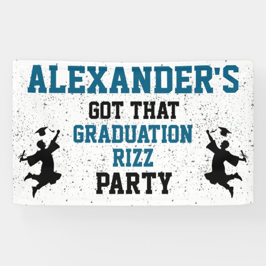 Afstuderen Rizz Party Spandoek (Horizontaal)