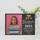 Afstuderen RN Aankondiging Fotokaart Uitnodiging (Staand voorkant)