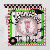 Afstuderen Rockin' Around the Clock Party - SRF Kaart (Voorkant / Achterkant)