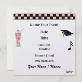 Afstuderen Rockin' Around the Clock Party - SRF Kaart (Achterkant)