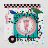 Afstuderen Rockin' Around the Clock Party - SRF Kaart (Voorkant / Achterkant)