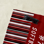 Afstuderen Rode en Zwarte School Gepersonaliseerd Strandlaken (In situ)