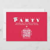 Afstuderen Rode Fotocollage Eenvoudige Typografie Kaart (Achterkant)