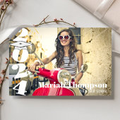 Afstuderen rode fotosjabloonklasse van 2024 Stijlv Kaart