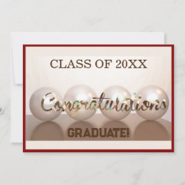 Afstuderen Rode Gefeliciteerd met je Afstuderen ba Kaart