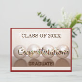 Afstuderen Rode Gefeliciteerd met je Afstuderen ba Kaart (Staand voorkant)