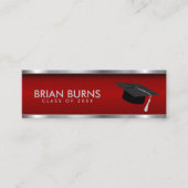 Afstuderen - Rode insteekkaart Mini Visitekaartje (Voorkant)