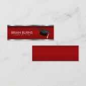 Afstuderen - Rode insteekkaart Mini Visitekaartje (Voorkant / Achterkant)