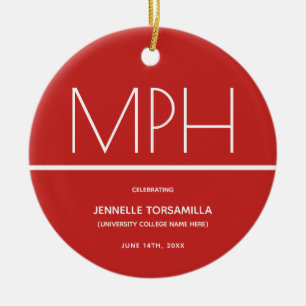 Afstuderen Rode MPH-graad behouden Keramisch Ornament