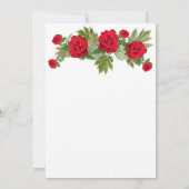 Afstuderen rode rozenrood kaart (Achterkant)