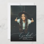 Afstuderen Romantic Script Photo Collage Aankondiging (Voorkant)