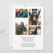 Afstuderen Romantic Script Photo Collage Aankondiging (Achterkant)