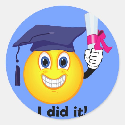 Afstuderen Ronde Sticker (Voorkant)