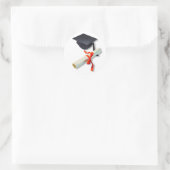 Afstuderen Ronde Sticker (Tas)