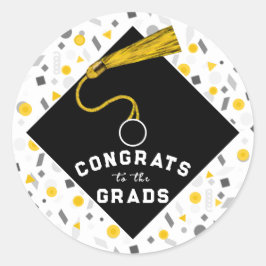 Afstuderen Ronde Sticker