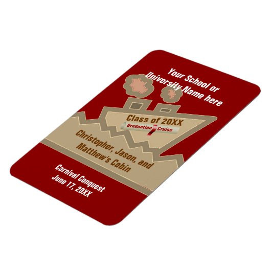 Afstuderen Rood aanpasbaar randapparaat voor autom Magneet (Linkerzijde)