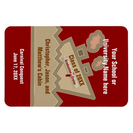 Afstuderen Rood aanpasbaar randapparaat voor autom Magneet (Horizontaal)