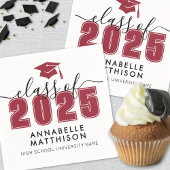 Afstuderen rood Afstuderen Servet