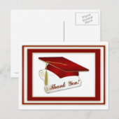 Afstuderen rood Dank u Briefkaart (Voorkant / Achterkant)