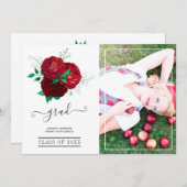 Afstuderen rood en groen aankondiging (Voorkant / Achterkant)