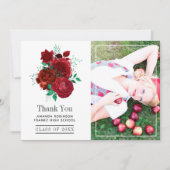 Afstuderen rood en groen bedankkaart (Voorkant)