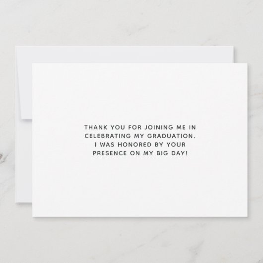 Afstuderen rood en groen bedankkaart (Achterkant)