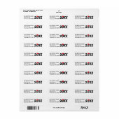 Afstuderen rood pet en zwarte tassel etiket (Full Sheet)