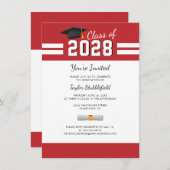 Afstuderen Rood Wit Afstudeerder 2024 Partij Kaart (Voorkant / Achterkant)