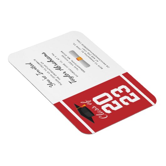 Afstuderen Rood Wit Afstuderen 2025 Magneet (Rechterzijde)