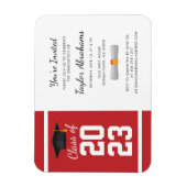 Afstuderen Rood Wit Afstuderen 2025 Magneet (Verticaal)