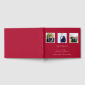 Afstuderen rood wit naam script foto gastenboek (Volledig)