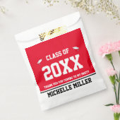 Afstuderen Rood Zwart en Wit Afstuderen Naam Bedankzakje (Gezegeld)