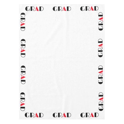 Afstuderen rood zwart modern tafelkleed (Voorkant)