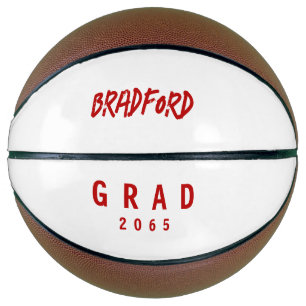 Afstuderen Roodtekst Basketball Basketbal