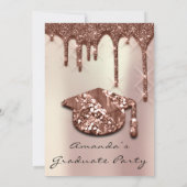 Afstuderen Roos Blauw Pet 3D-effect Pearl Kaart (Achterkant)